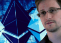 Algunas imágenes con fotos de Edward Snowden y Gavinwood pueden tener el logotipo de BlockDown.  Consta de CriptoNoticias.  Fuente: Sergey Nivens / adobe.stock;  Laura Poitras, Praxis Films / Wikipedia.